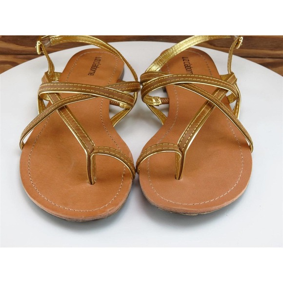 Liz Claiborne Size 10 Sandal Strappy Brown Synthetic Women M - Picture 3 of 10